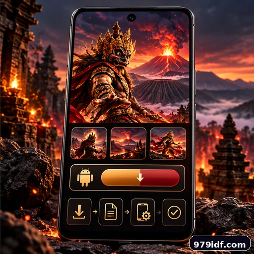 Pratinjau antarmuka panduan APK Penjaga Kaldera